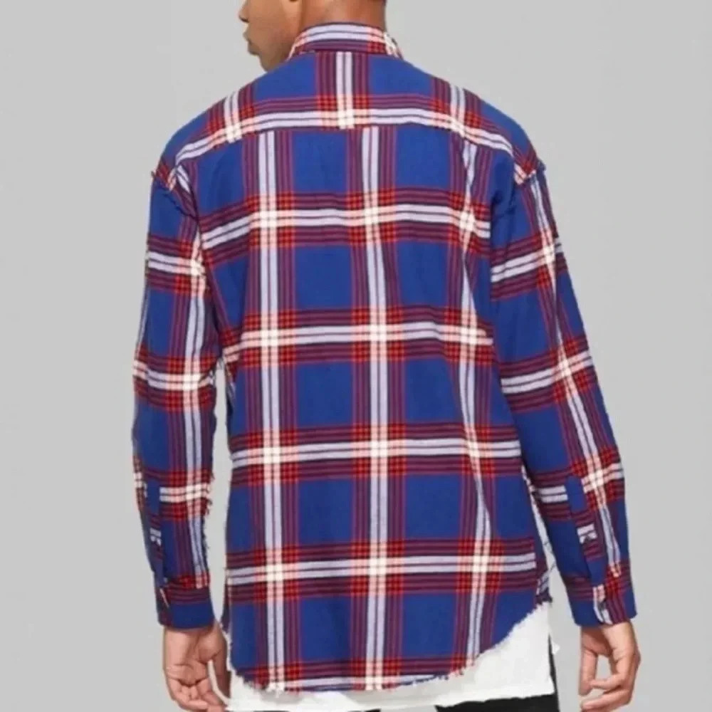 Original Use Flannel Shirt Lapis Blue Men’s Sz S New - Picture 3 of 15